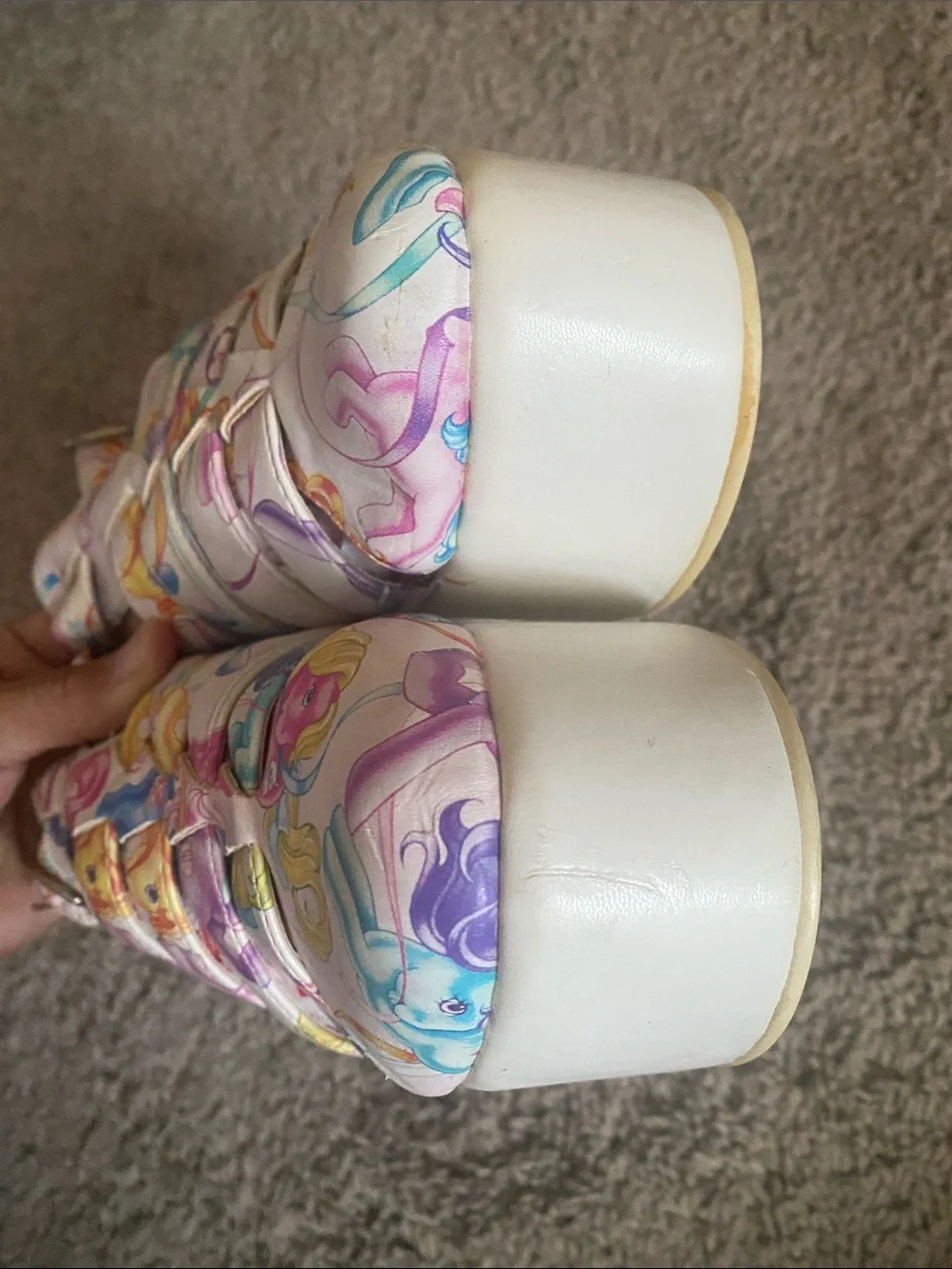 Iron Fist My little pony Multi-Color Printed platform sandals size 6 US